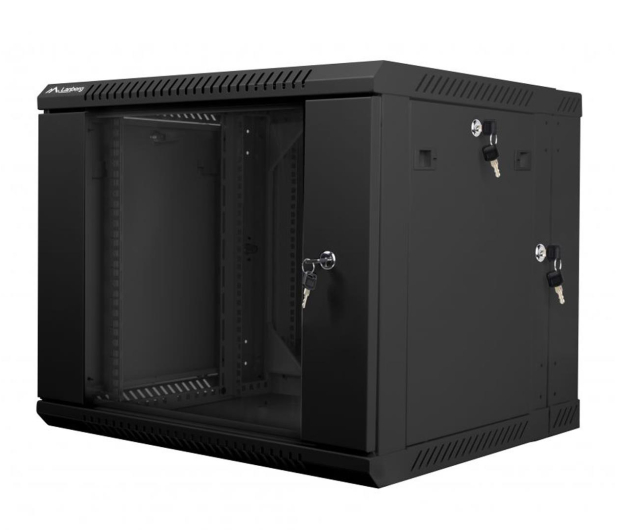 Lanberg Wisząca 19" 9U 600x600mm dwusekcyjna (czarna) - 455648 - zdjęcie